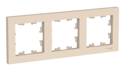 Рамка 3 поста Schneider Electric ATLASDESIGN, бежевый
