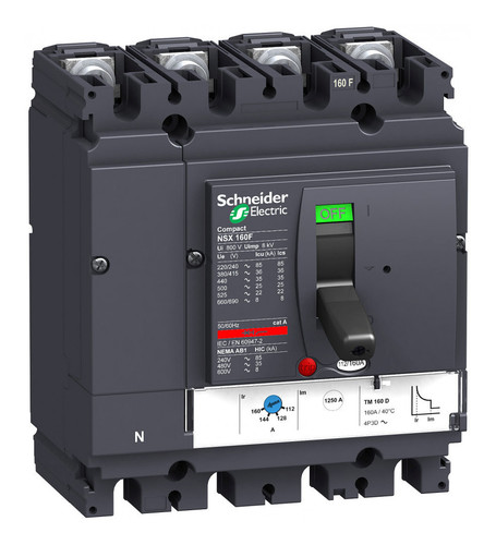 Силовой автомат Schneider Electric Compact NSX 160, TM, 36кА, 4P, 160А