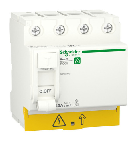 УЗО Schneider Electric Resi9 4P 40А, 30 мА ( A ), R9R61440